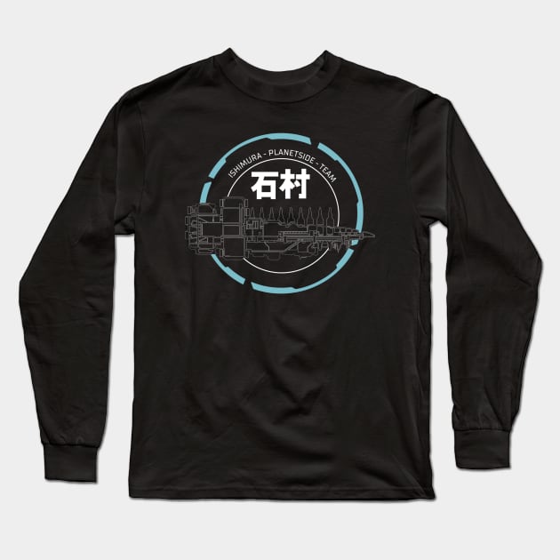 Ishimura Planetside Team (Black Print) Long Sleeve T-Shirt by Miskatonic Designs